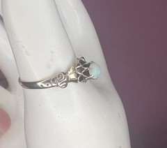 Victorian Antique Opal 10k Yellow Gold Ring Size 7.25 Reduced! Intricate Belt