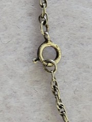 VTG Sterling Silver 925 Orthoceras Fossil Pendant W/ 20″ Rope Chain Necklace