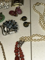 Vintage Jewelry Lot Mixed Estate 1950s+ Silver Jade Pearls Rings Earrings