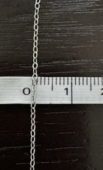 Vintage D/N 925 Sterling Silver 1mm Flat Cable Chain Necklace 18″ Delicate 0.7g