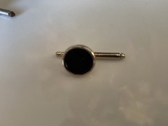 Vintage Dress Studs Lot – Mother of Pearl, Enamel & Onyx – One Marked Example