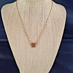 Vintage 1928 Girlfriends Sisters Daughters Pendant Gold-tone Necklace 15.5″