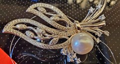 Sterling Silver 925 Earrings and Brooch Set Made in Russia