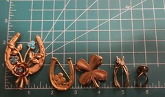 Vintage Good Luck Charm Brooch/Pins Lot