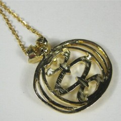 Necklace Pendant Goldtone Chain 25 In Jewelry Vintage 1970 1980 Boho Retro