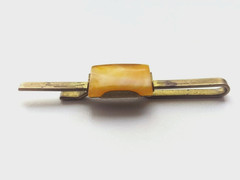Soviet Vintage Tie clip Baltic Amber. USSR
