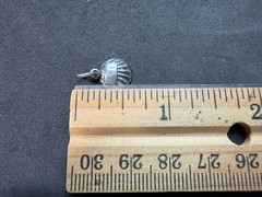 1.35g Vintage Sterling Silver 925 Shell Scallop Pendant Nautical Beach Charm M