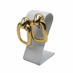 Vintage Erwin Pearl PEP Gold Door Knocker Chunky 80’s Couture Statement Earrings