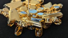 VTG DeLizza & Elster D&E Juliana Trembler Brooch Pin w/ 6 Dangle Clusters
