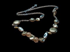 Vintage Resin Brass Metal Necklace 1970’s
