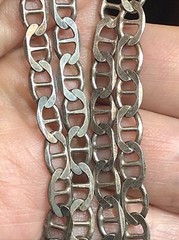 3?. Vintage Sterling 925 Anchor Mariner link Chain Necklace Italy 20″, 15.3g