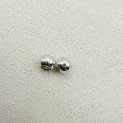 Vintage Sterling Silver 2 Ball Beads Spacer Charms Jewelry Accessories