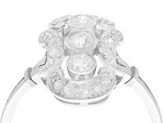 1920s 0.80 Ct Diamond 14k White Gold Dress Ring