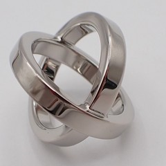 HERMES Baycrew’s Bijouterie Fantaisie Scarf Ring Silver Accessory 63RF743