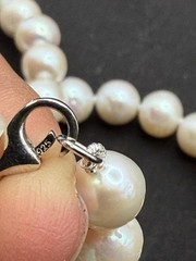 JTV Semi Baroque Graduated Pearl Necklace Sterling Silver 925