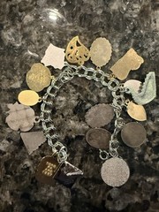 Vintage TOPS KOPS Charm Bracelet 17 Charms Merit Award KOPS Grad Weight Loss