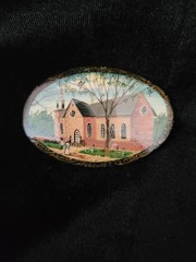 Vtg Hand Painted Limited Edition Brooch Made In Russia