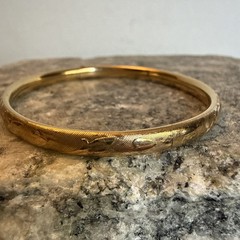 Vintage Marathon 14k Gold Filled Hinged Child’s Bangle Bracelet