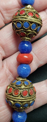 Tibetan Nepal Ethnic Vintage Statement Beaded Necklace Jewelry Costume Bohemian