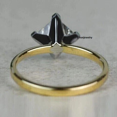 2Ct Princess Cut Lab Created Diamond Wedding Solitaire Ring 14K Yellow Gold Over