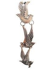 Vtg Los Castillo TAXCO mexico sterling swallow Bird link bracelet 6.5 in
