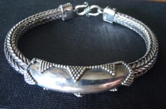 Bali Tulang Naga Wheat 925 Sterling Silver Bracelet – 52g – 7.5in