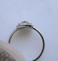 2Ct Art Deco Style Lab Created Diamond Engagement Wedding 14K White Gold FN Ring