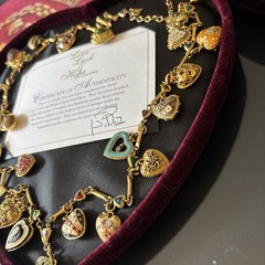 Joan Rivers Love Luck & Hope Heart 21 Charm Necklace – Complete Set Valentines