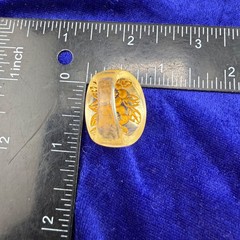 Vintage Reverse Carved Ring Yellow Lucite Flowers Size 6