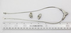 Vintage Avon Marcasite Empire Necklace Earring Set; Book Piece 1989