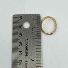 14K Yellow Gold Donna Name Band Ring Etched Scroll Design G.C.H. Size 5 3.4g