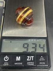 Vintage Brown Yellow Amber Art Deco Style Layered 1.25” Clip On Earrings