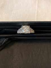 Vintage Estate Platinum Diamond Ring Size 7.5
