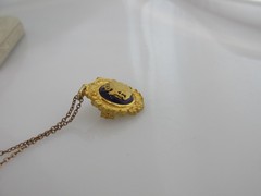 Sporrong & Co Swedish Coat of Arms Gold Plated Brooch to Necklace Vintage Button