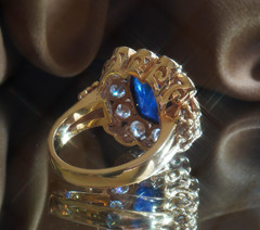 GIA Sapphire Diamond Certified 18K No Heat Ceylon Blue Fine Huge Ring 12.04 Cts!