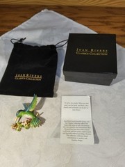 NEW Retired Vintage Joan Rivers Pin Brooch Flights of Fantasy Hummingbird Enamel
