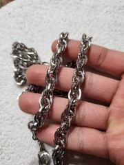 Vtg Signed Park Lane Silver tone Chain Necklace 32in”