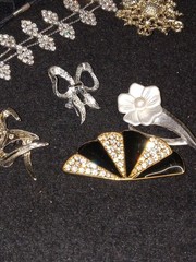Vintage 2 Modern Costume Jewlery Rhinestone Lot Necklaces Bracelets Pins & More!