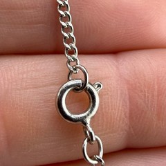 Vintage Cat Necklace Silver Tone Pewter Love Heart 19”