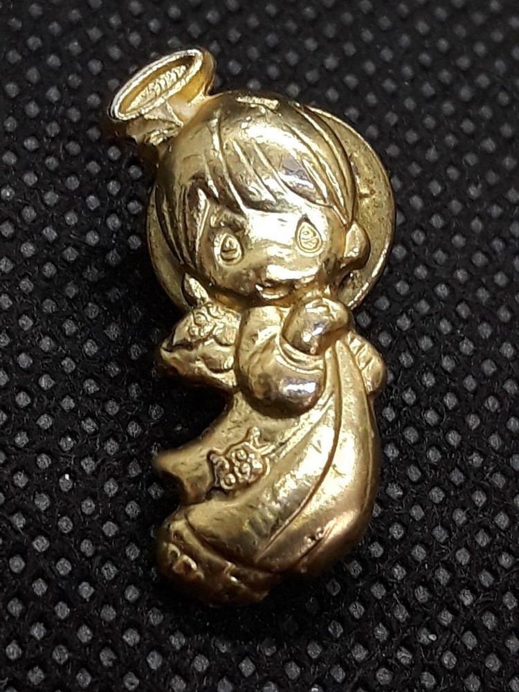 Vintage Precious Moments Angel Costume Jewelry, Matte Goldtone ~ Ships FREE
