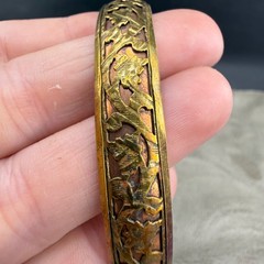 Vintage Bangle Bracelet Gold Tone 8.5”