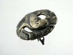 Antique Georg Jensen 830 Silver Denmark Peace Dove Pin 3.7g Early Design .75 In
