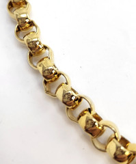 Vintage Joan Rivers Gold Tone Belcher Chain Heart Charm Necklace 32 in
