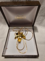 Maple Leaf Gold Tone VINTAGE 24″ Necklace 1980s