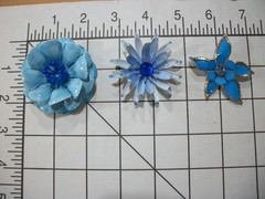 ViNTaGE 3 PiEcE MeTaL ENaMeL **BLUES/RHINESTONE** FLoWeR PiN CoLLeCTiOn / LoT