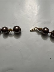 Strung 20” Chocolate Pearls Necklace Vintage