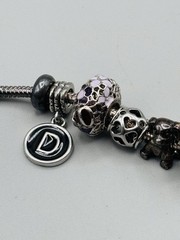 Vintage Michael Anthony MA Sterling Silver Slide Charm Bracelet 16 Charms, 45.8g