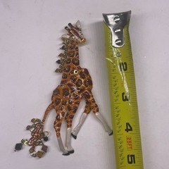 Lunch At The Ritz 2Go Articulated Movable Enamel Giraffe Brooch Pin