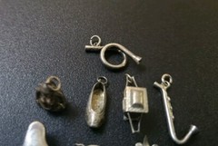 Victorian Silver Plate Charm Set