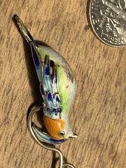 Vintage Enamel Sterling Silver Lovely Artisan Bird Of Paradise Pendant